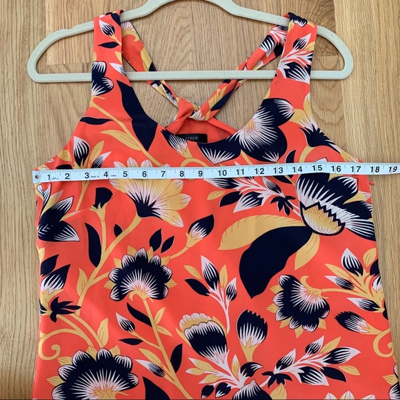 J. Crew Twist Back Hibiscus Print Dress - Picture 5 of 9